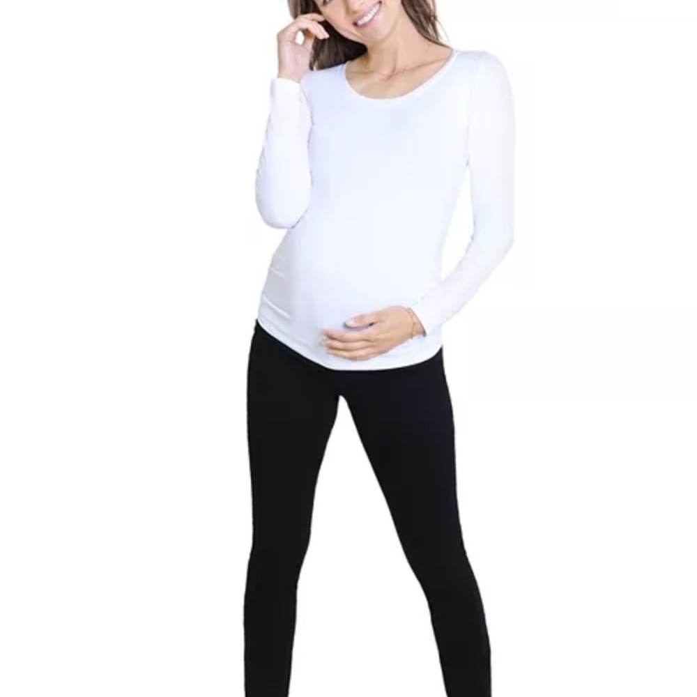 Isabel Maternity by Ingrid & Isabel white Long Sleeve Tee